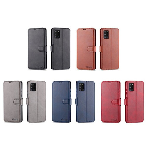 Étui portefeuille élégant - compatible avec Samsung Galaxy A41 (marron) 2