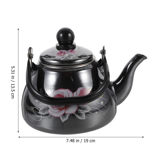 Tetera esmaltada, tetera decorativa, tetera de cocina, cafetera de cápsulas, tetera esmaltada 2