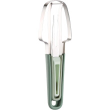 3-in-1 Wassermelonen-Gabelschneider, Melonenwerkzeug aus Edelstahl für Eis am Stiel und Obst, tragbares Camping-Küchengerät – 1 Stück