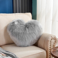 Weiches, flauschiges Herzkissen – Hellrosa Plüsch-Dekokissen für Schlafzimmer, Sofa und Couch – Niedliches und bequemes Geschenk mit