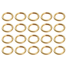 20 anneaux de jonction ouverts en alliage de zinc, anneaux brisés, anneaux à ressort plaqués polis, apprêts pour la création de bijoux, 4,0 x 28