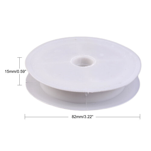Plastic Empty Spools for Wire Thread Bobbins White 8.2x1.5cm 1