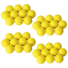 40Pcs Yellow Soft Elastic Indoor Practice PU Golf Ball