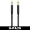 Câble AUX3,5 mm (AUX vers AUX) 2M NoirPack de 8 1