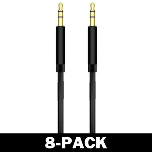 Câble AUX3,5 mm (AUX vers AUX) 2M NoirPack de 8
