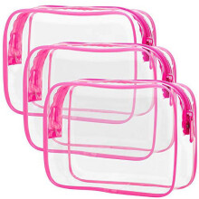 Τσάντα μακιγιάζ PACKISM Clear με φερμουάρ, 3 τσάντες καλλυντικών με εγκεκριμένο μέγεθος
