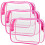 Τσάντα μακιγιάζ PACKISM Clear με φερμουάρ, 3 τσάντες καλλυντικών με εγκεκριμένο μέγεθος 1
