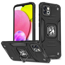 Puzdro Wozinsky Galaxy A03 - držiak prsteňov Armor - čierny