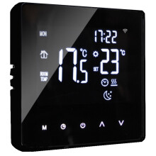 Dabailun digitale slimme thermostaat, touchscreen, programmeerbaar, draadloos via wifi, zwart, 7.04oz