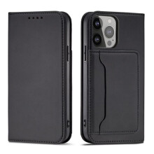 Puzdro s peňaženkou pre Galaxy S23Plus s magnetom – čierne