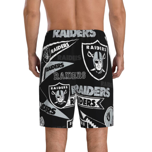 Ανδρικό κοντό παντελόνι πιτζάμας Raiders με αθλητικό μανίκι με το λογότυπο της 2
