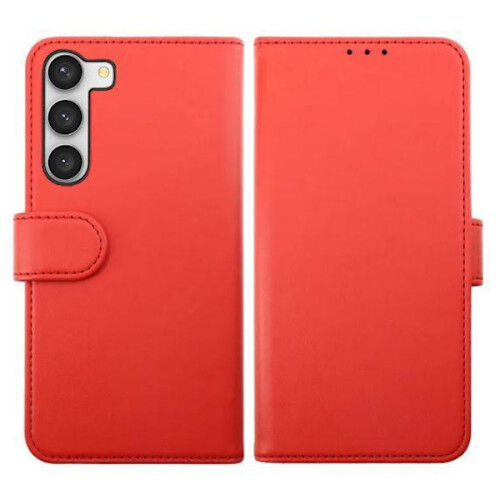 Étui portefeuille magnétique Galaxy S23 rouge 1