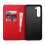 Étui portefeuille magnétique Galaxy S23 rouge 4