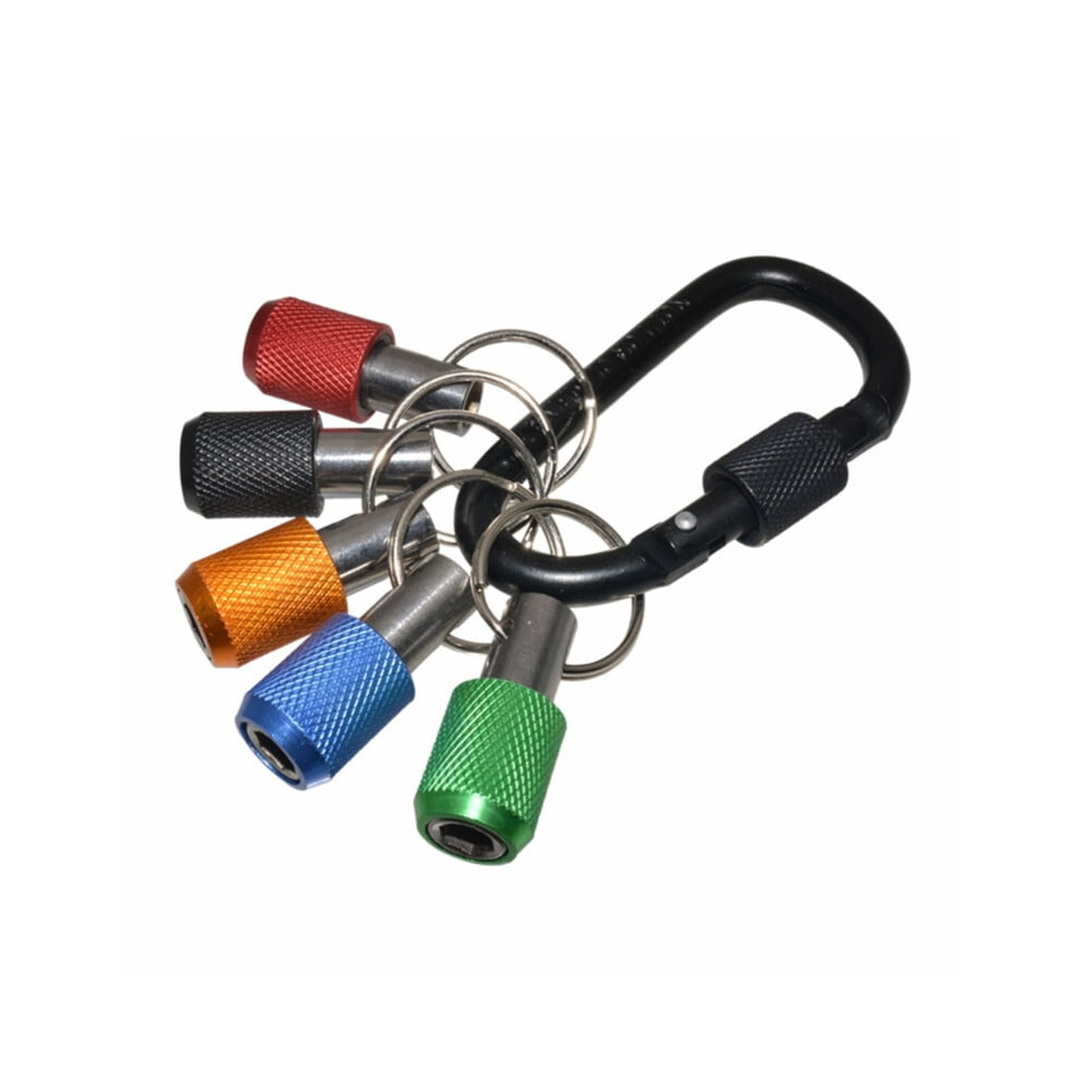 Bit Holder Keychain 5Pcs 1/4 Hex Shank Impact Drill Bit Keychain Quick Change Connect Holder Drill Screw Adapter 9395123078250