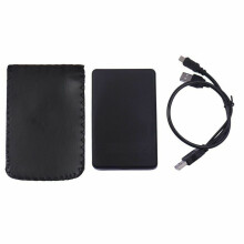 CableVantage 2,5" tommers SATA USB 2.0 harddiskkabinett svart blå sølv