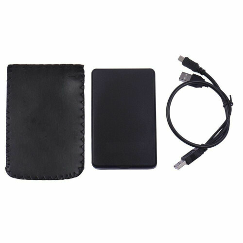 CableVantage 2,5" tommer SATA USB 2.0 harddisk kabinet sort blå sølv