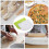 Deegschraper, plastic pizzasnijder, multifunctioneel keukengereedschap, groen en wit 5
