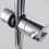 Hand shower holder for shower rod adjustable 18-25 mm ABS Silver 3