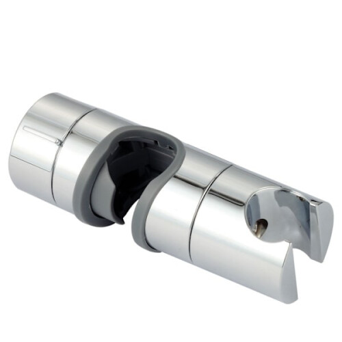 Hand shower holder for shower rod adjustable 18-25 mm ABS Silver