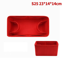 Tasorganizer met vilten inzetstuk 25 30 35 Make-up handtas rood stijl A S