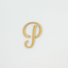 1 Stück, 8 Zoll x 1/8 Zoll dicke Holzbuchstaben „P“ in der Schriftart Lavanderia, ideal für Bastelprojekte