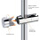 Hand shower holder for shower rod adjustable 18-25 mm ABS Silver 6
