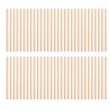 200 varillas redondas de madera, palitos de madera redondos de superficie lisa, palitos de madera para manualidades.