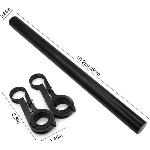 Bicycle Handlebar Extender 10.2in, Aluminum Alloy Multi-functional Extension Bracket Compatible with Computer & Light Mount (Black) 1