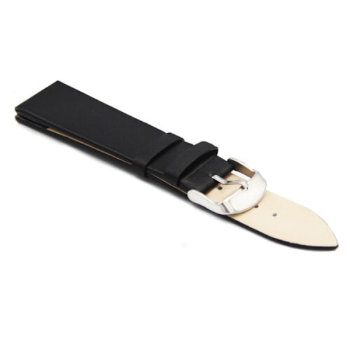 Stylish Comfortable Smooth Watch Strap Black18mm