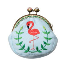 1 Set Handgefertigtes Stickerei-Starterset, abschließbare Geldbörse, Clutch-Tasche, DIY-Stickwerkzeugset mit Wollnadeln und Zubehör für Frauen