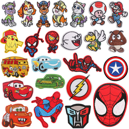 24 buc patch-uri brodate cu echipa Wangwang, patch-uri cu personaje Marvel