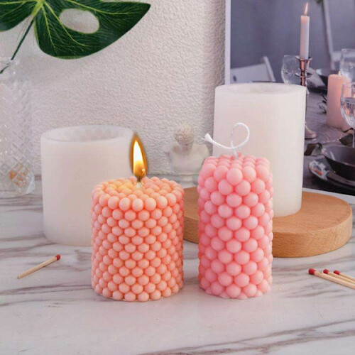 DIY - Lysformer - Sylinderkuler - Støpeform - Lysform Hvit 1