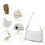 Τσάντα χειρός Clutch Tote, μικρή τσάντα με 2 αφαιρούμενα λουράκια, κλείσιμο με φερμουάρ 3