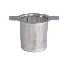 Teefilter mit binauralem Netzverschluss, Edelstahl-Teesieb mit Deckel, hochwertiges Metallsieb für losen Tee und Gewürze