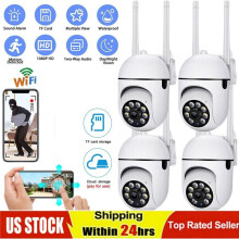 Sistema de cámaras de seguridad WiFi inalámbricas Estbridge para exteriores, visión HD 1080P, paquete de 4 cámaras de vigilancia para el hogar.