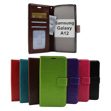Portfel Crazy Horse kompatybilny z Samsung Galaxy A12 (A125F/DS) w kolorze turkusowym