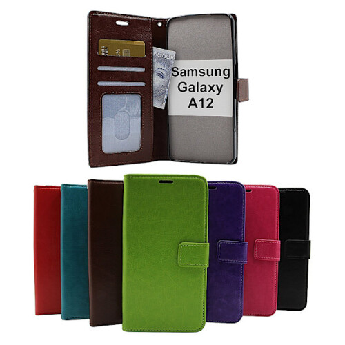 Πορτοφόλι Crazy Horse συμβατό με Samsung Galaxy A12 (A125F/DS) Τυρκουάζ