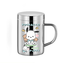Sanrio Hello Kitty Cinnamoroll Kuromi Παιδικό Ποτήρι Νερού 400ML Kawaii Cartoon Κούπα από Ανοξείδωτο Ατσάλι