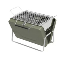 Portable Charcoal Grill Foldable Stainless Steel BBQ for Camping Outdoor Cooking Large Capacity