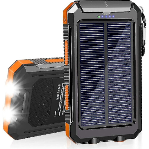 2024, Ηλιακός ΦορτιστήςΗλιακός Φορτιστής 20000mAh Αδιάβροχος Φορητός Φορτιστής με