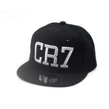Ny2023Barn Cr7Cap Sommer Baseballcaps Gutter Jenter Barn Snapback Ronaldo-hatter Hiphop-hatter (FMY) Svart 50-54CM