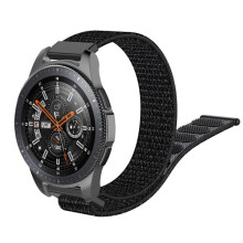 Nylon bracelet compatible with Samsung Galaxy Watchung Galaxy Watch46mm Black