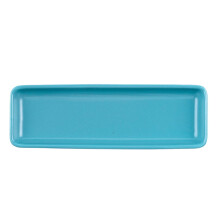 Blue Ceramic Rectangular Serving Platter for Sushi, Appetizers, Snacks, Desserts - Party Tray Compatible with Sushi Plates