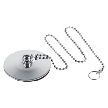 DEWIN Rubinetto di scarico, Fregadero de Cocina Universal Baño Bañera Rubinetto di scarico Rubinetto di scarico in metallo solido con Cadena