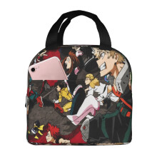 Lancheira térmica My Hero Academia, fofa e reutilizável, ideal para piqueniques, viagens e atividades ao ar livre.
