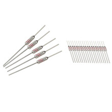 5 Pcs Circuit Cut Off TF 185 Celsius 250V 10A Temperature Thermal Fuses & 20 Pcs RY Series Metal 192 Celsius