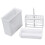 Ensemble de 24 lames de microscope blanches 6 x 2 en 1 avec support et coupelle de coloration 6
