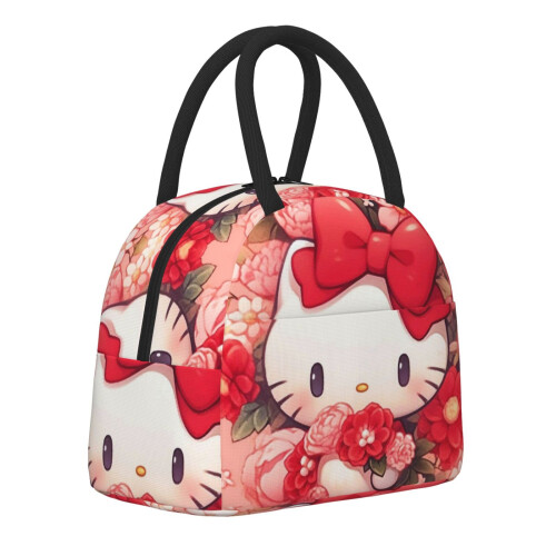 Hello Kitty τσάντα φαγητού φορητή μονωμένη τσάντα φαγητού ψυγείου με μπροστινή τσέπη 2