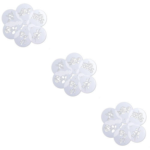 3 Sets Bake Mould Decor Para Cupcakes Wedding Stencil Template Cookie Decoration Biscuit
