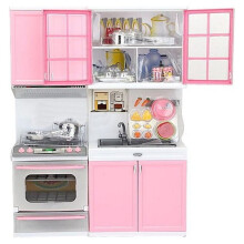Conjunto de Cozinha Infantil RRCSS para Meninas, Brinquedo de Cozinha para Bonecas, Acessórios de Cozinha para Brincar de Faz de Conta, Presente